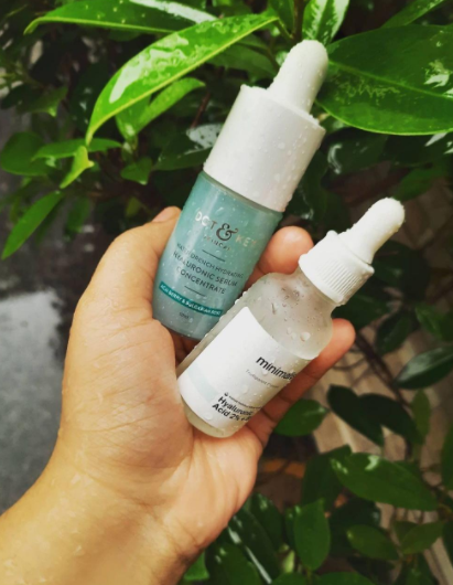 Hyaluronic Acid products of Dot and Key and Minimalist