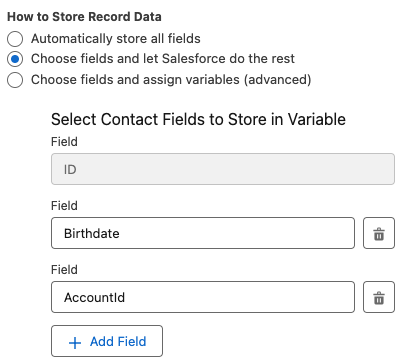 UI for selecting specific fields in a Get Records element