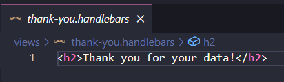 Example thank-you handlebars’ page