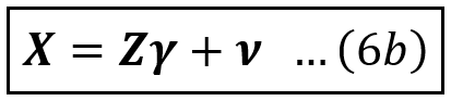 A linear regression of X on Z