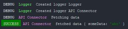 Logger console ouput with color-coded messages