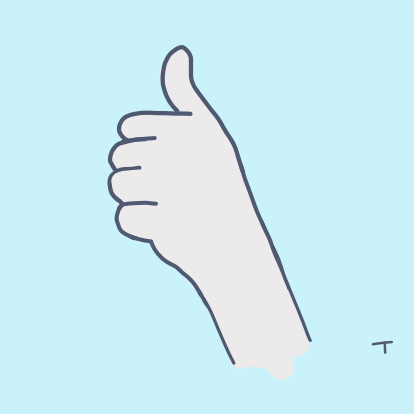 An illustrated ‘thumbs up’