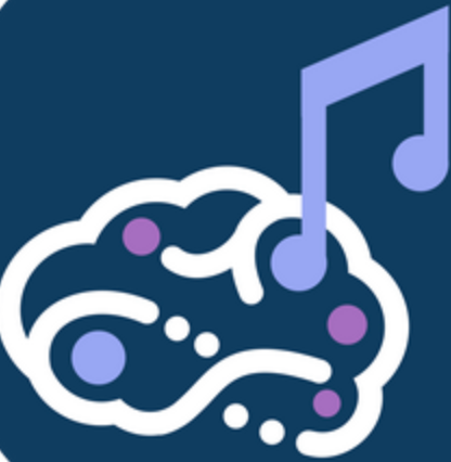 brain with music notes inside