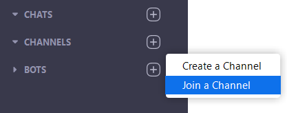 Join a channel in Zoom