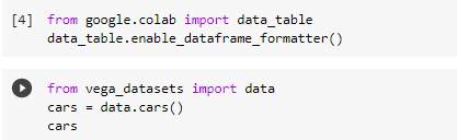 Enabling dataframe formatter for using interactive table