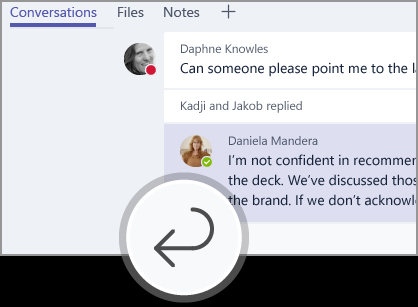 Microsoft Teams message threads