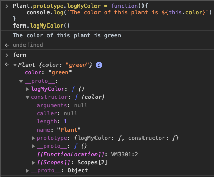 Adding a new function to the Plant’s prototype property