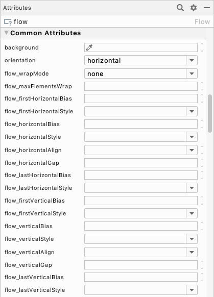 common attributes group attributes for flow