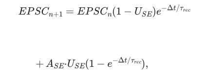 Tsodkys and Markram equation for train of APs