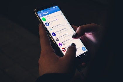 Telegram user interface