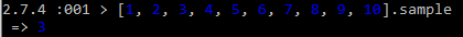 Using the #sample method to choose a random value out of an array.