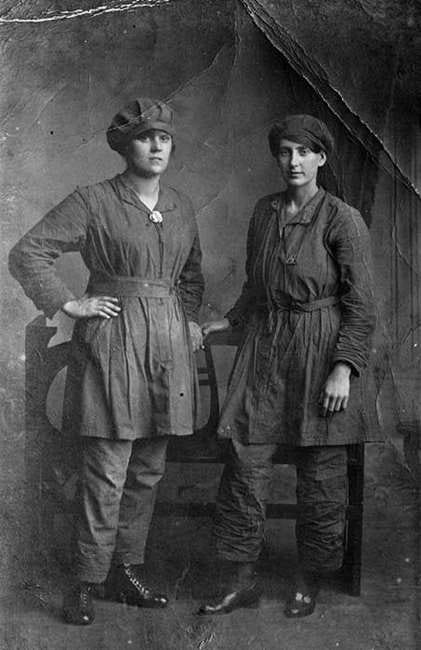 As women took on some of the roles of men away at the front in WWI, clothing became more practical. My historical fiction novel discusses munitionettes.