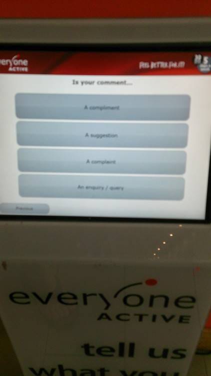 feedback kiosk closeup