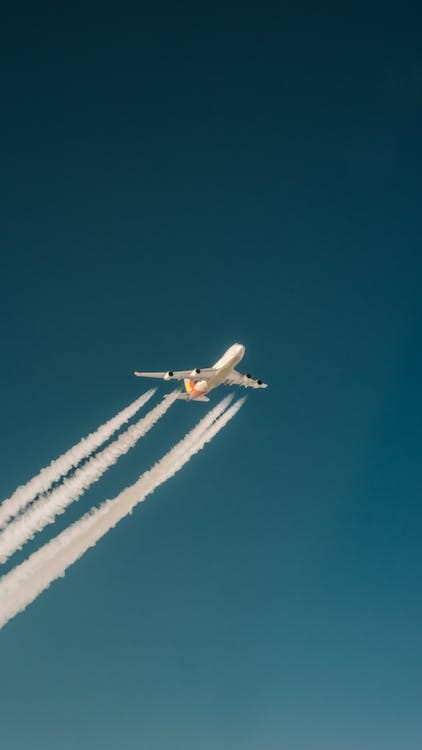 An airplane flying in the sky