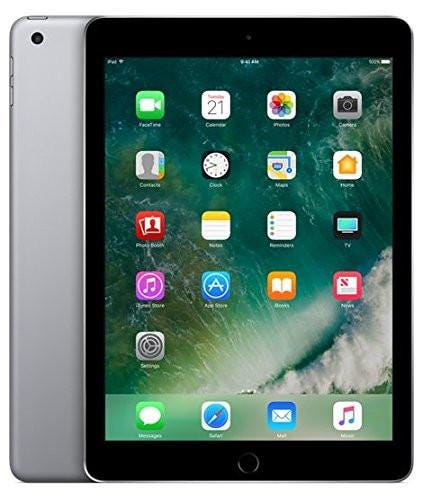 Apple iPad with WiFi, 128GB, Space Gray (2017 Model)