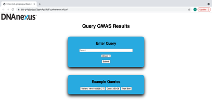 Figure 3: Home page where users can submit queries
