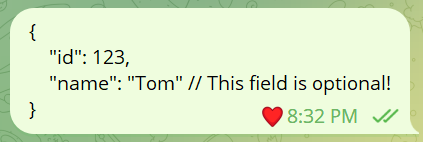 // This field is optional!