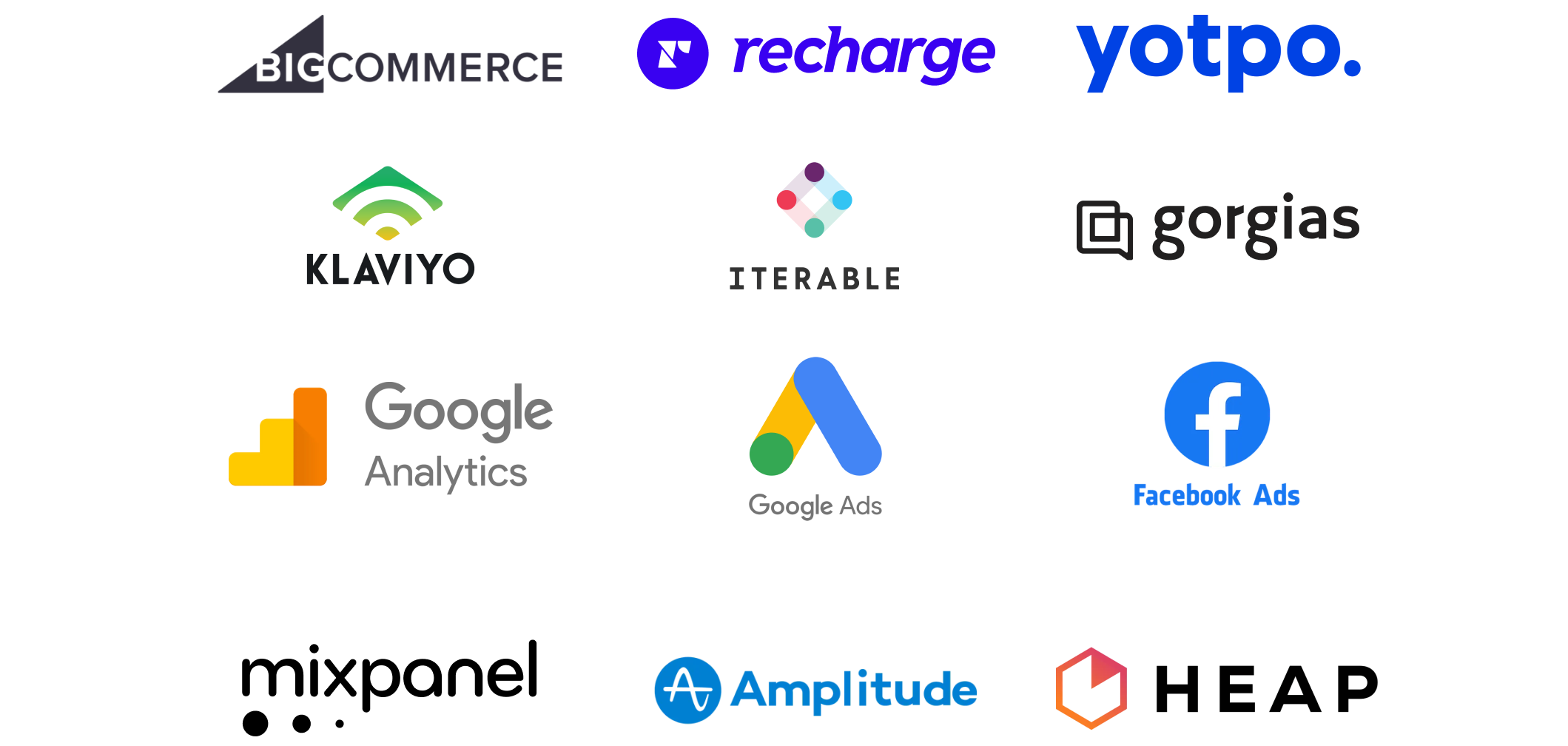 Just a few of the platforms and tools with which Fueled integrates.