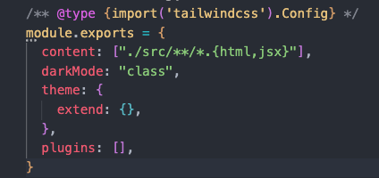 tailwind config file
