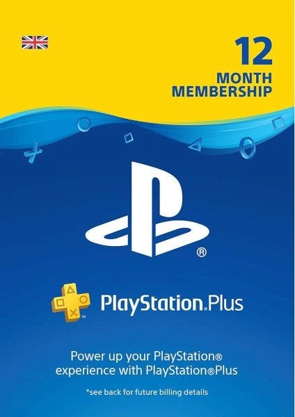 PlayStation Plus 12 Month Membership UK PSN Subscription Card