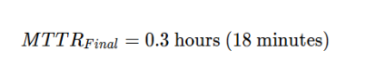 The image shows the final time of recovery which is 18 minutes.