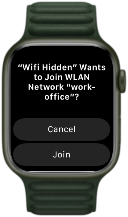 “WiFi Hidden” app for Apple Watch