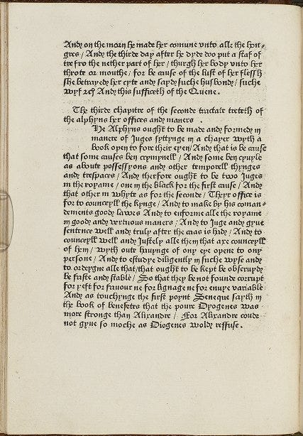 A page of text from Caxton’s Game of Chess