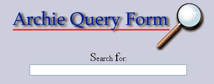 archie search engine query form