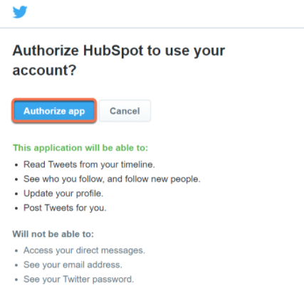 Connecting Your Twitter Account to HubSpot