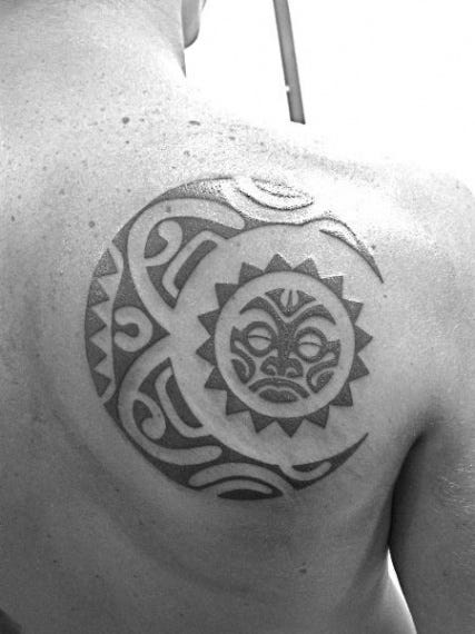 Tribal Tattoos for Men | lifestyle | Sun tattoo tribal ... - moon and sun tribal tattoobr /
