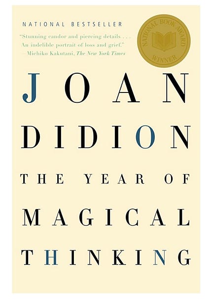 Photo of book cover, The Year of Magical Thinking by Joan Didion