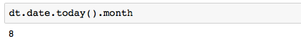 Getting today’s month from datetime