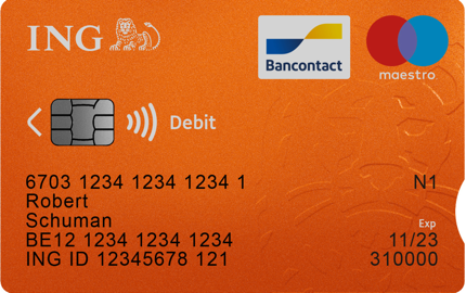 ING’s payment card featuring a notch.