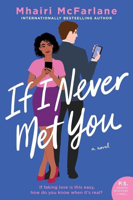Cover design for If I Never Met You with a man and woman back to back.