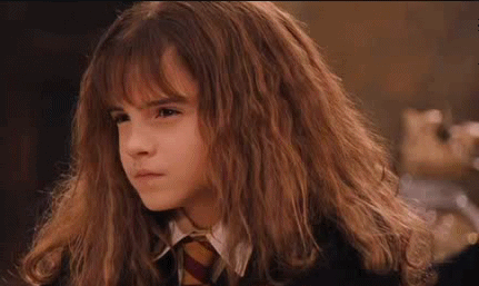 hermoine doesnt believe your lies.gif