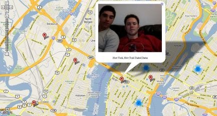 Boys On Chatroulette, Captured by Chatroulettemap
