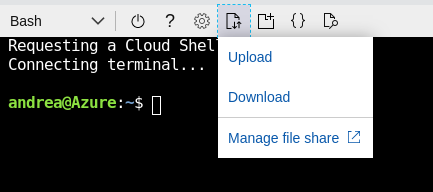 Upload file to Azure Cloud Shell