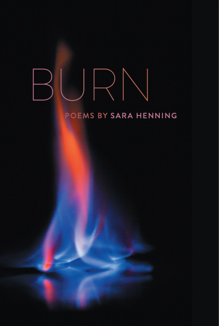 Cover of “Burn” with a blue and orange flame against a black background