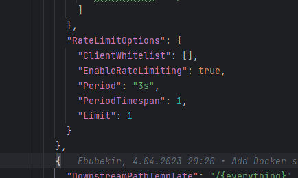 Ocelot Rate Limiting