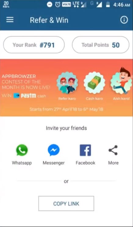 AppBrowzer Refer and WIN contest