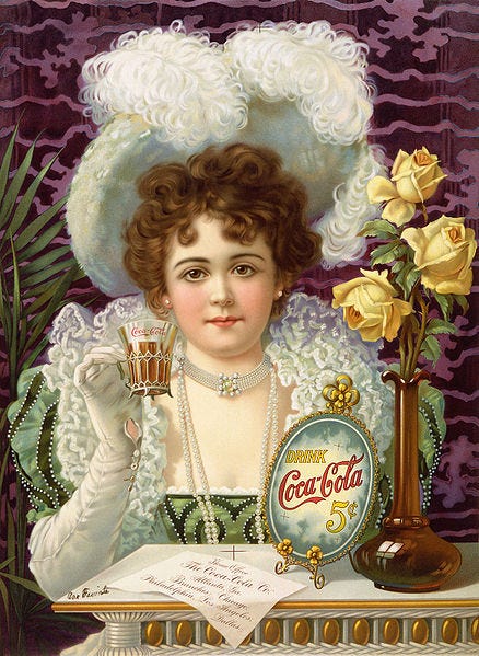 One of the first Coca Cola ads featuring Hilda Clark