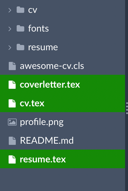 tex files at the top level of the project on Overleaf