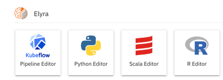 Screenshot of the JupyterLab launcher, which includes a tile for the Kubeflow Pipelines pipeline editor but nor Apache Airflow or local execution.