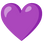 representação de um emoji de coração roxo