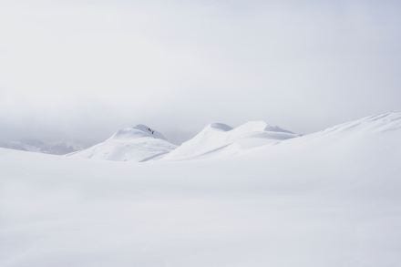 Snow-covered mountain tops