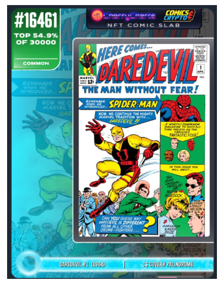 FA Daredevil, ’64 Release Year Palindrome Edition # on VeVe (Slab by www.CherryCharts.com)