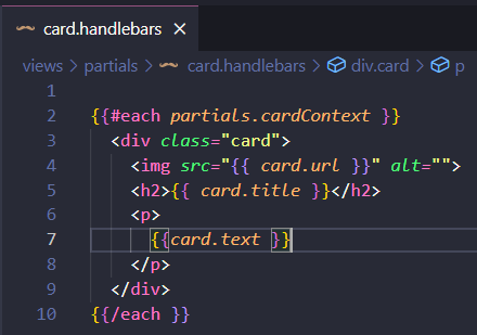 Example partial card handlebars