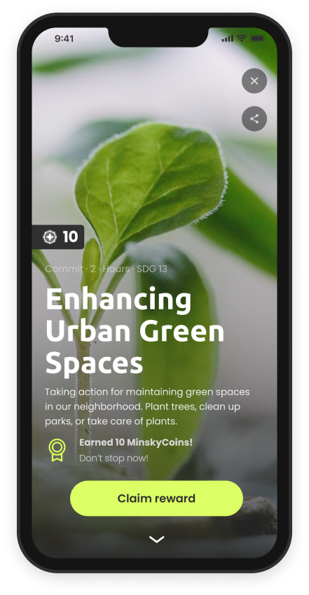 Urban Gardens for a Greener Future App Mockup