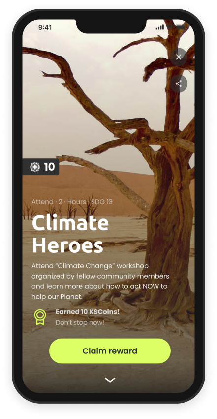 UrbanChange Climate Heroes App Mockup